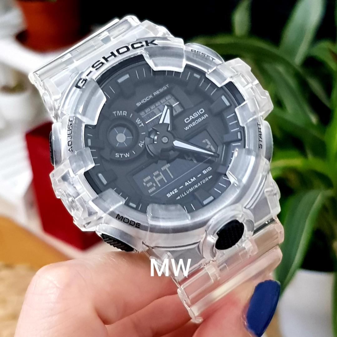 Casio g shock clear transparent jelly men s watch ga700 ga 700 ga