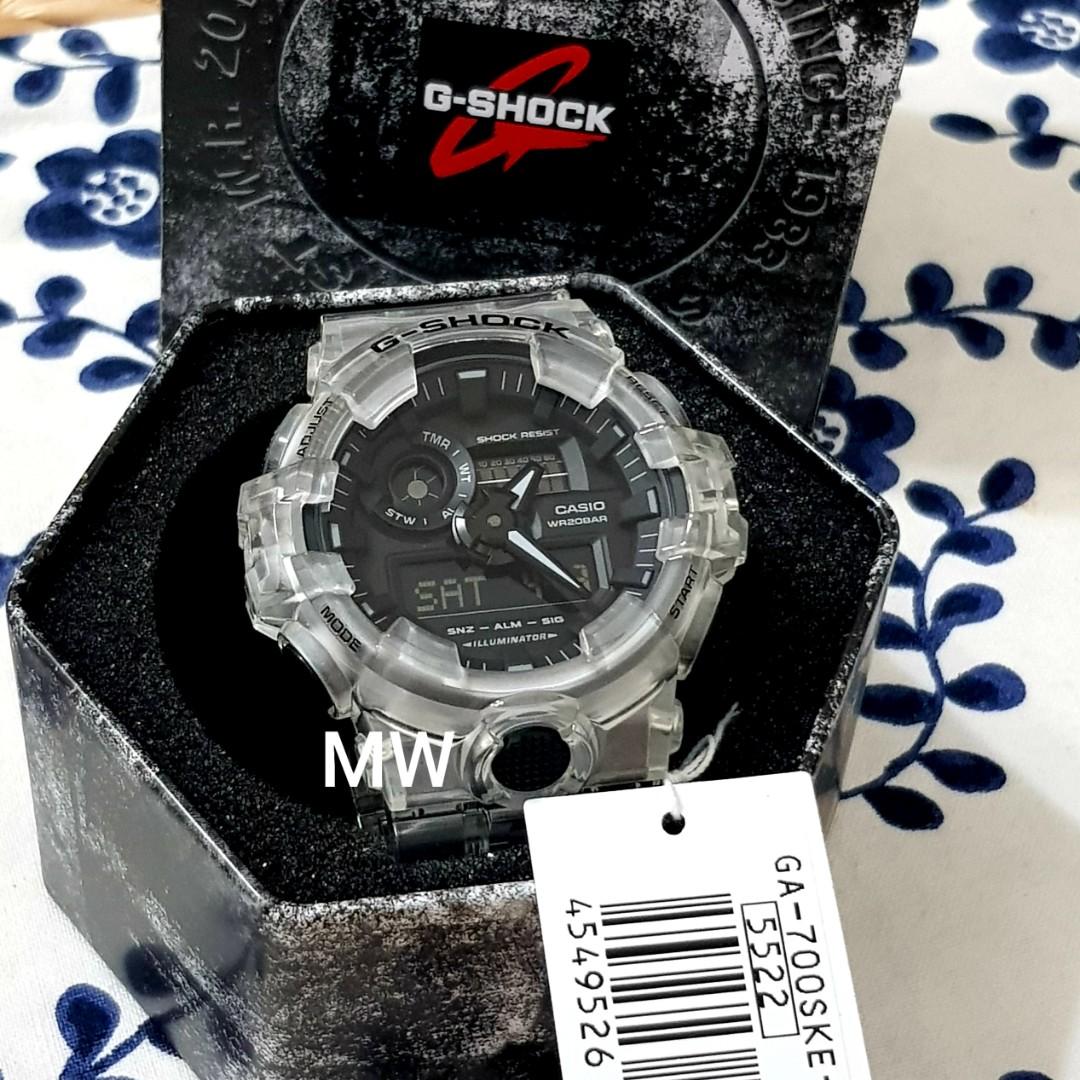 Casio g shock clear transparent jelly men s watch ga700 ga 700 ga