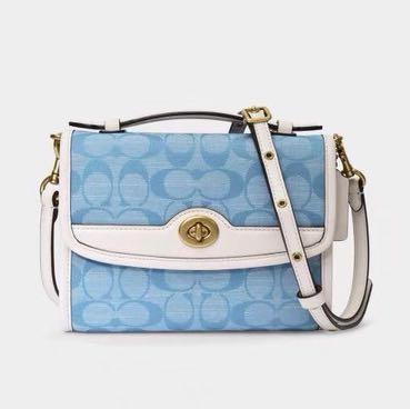 COACH Signature Chambray Kip Turnlock Cross-body Bag in Blue