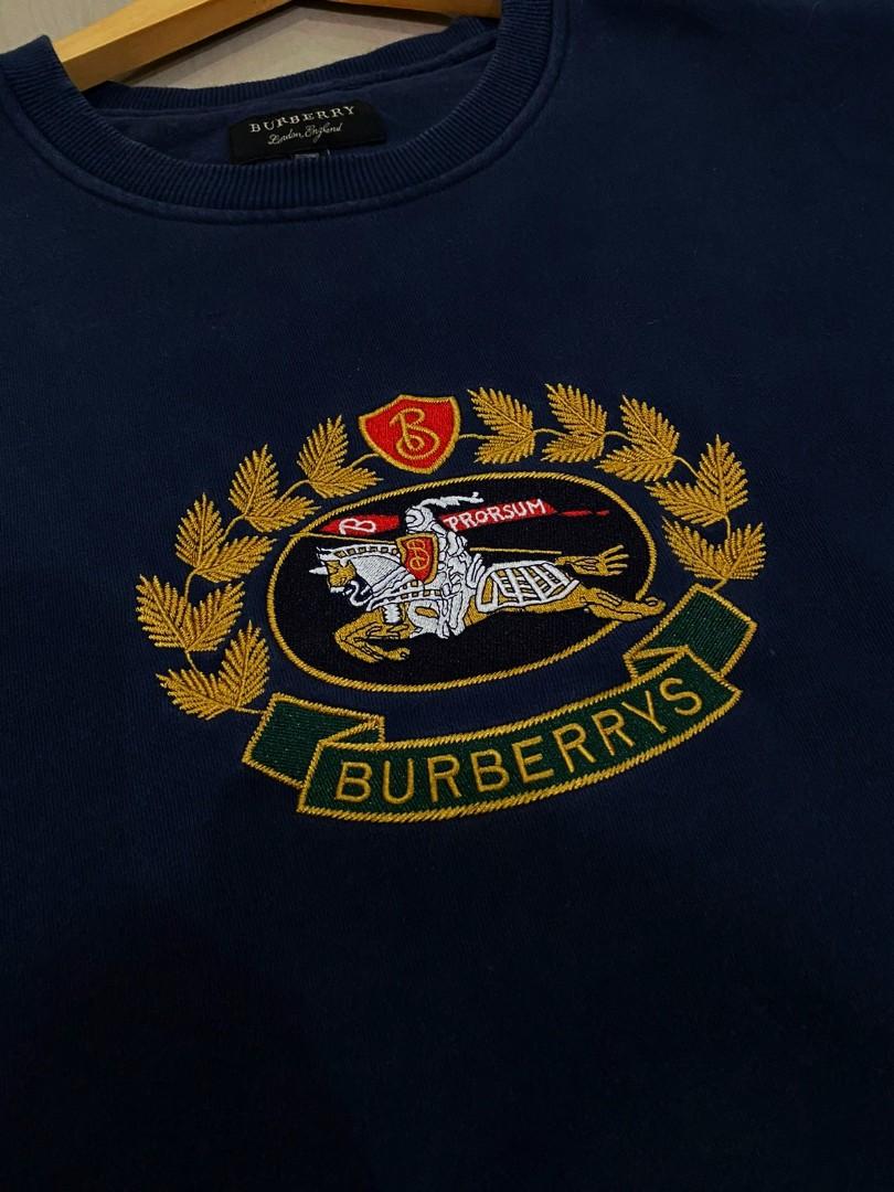 Burberry embroidered cotton blend jersey sweatshirt shop