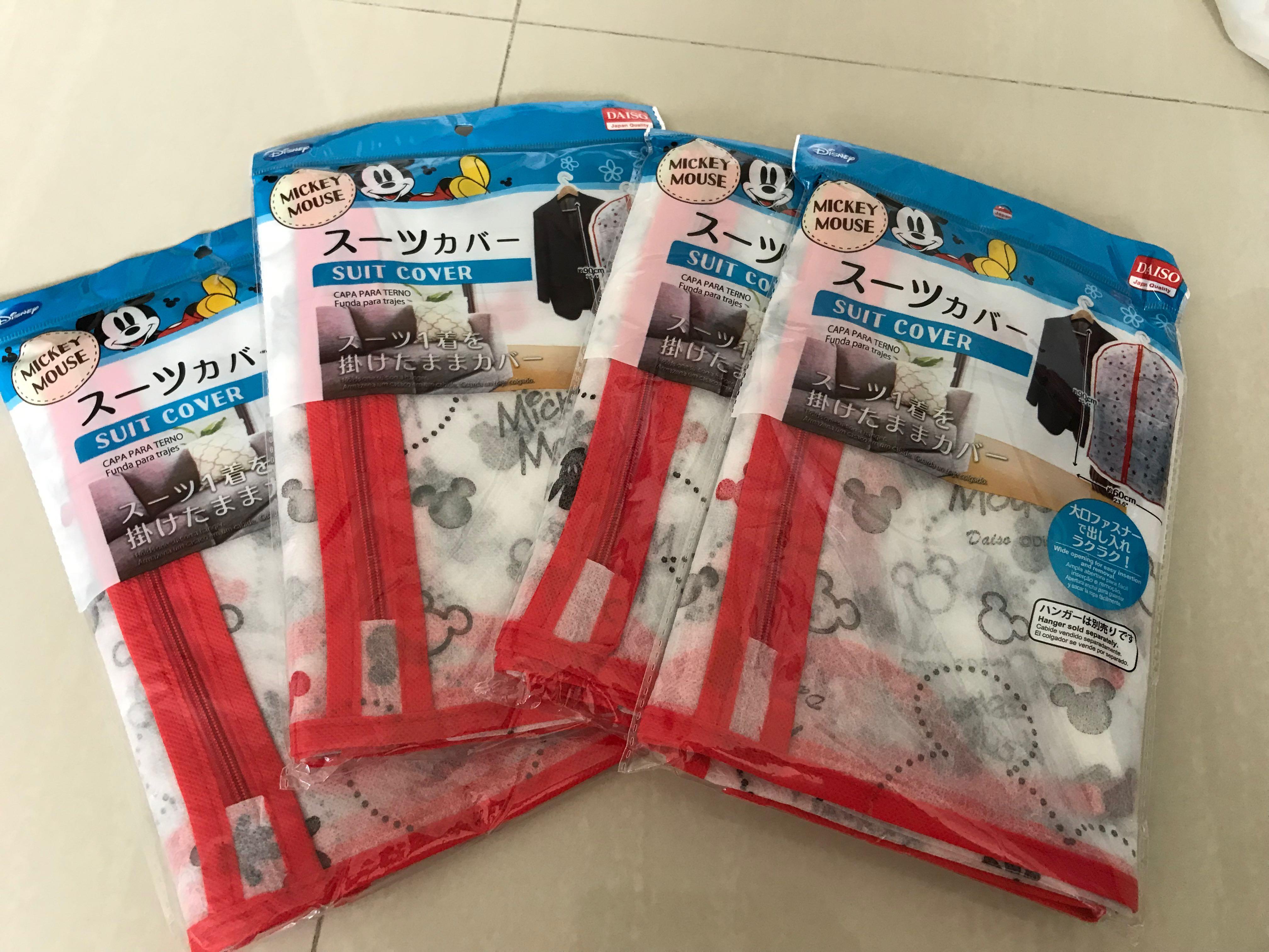 Daiso Micky Mouse Suit Cover & Clothes Vacuum Bag, Women's Fashion