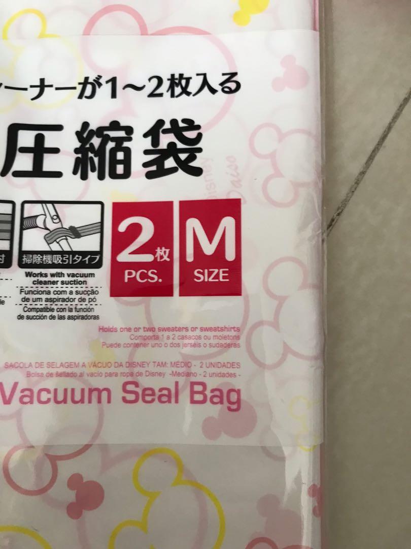 Daiso Micky Mouse Suit Cover & Clothes Vacuum Bag, Women's Fashion