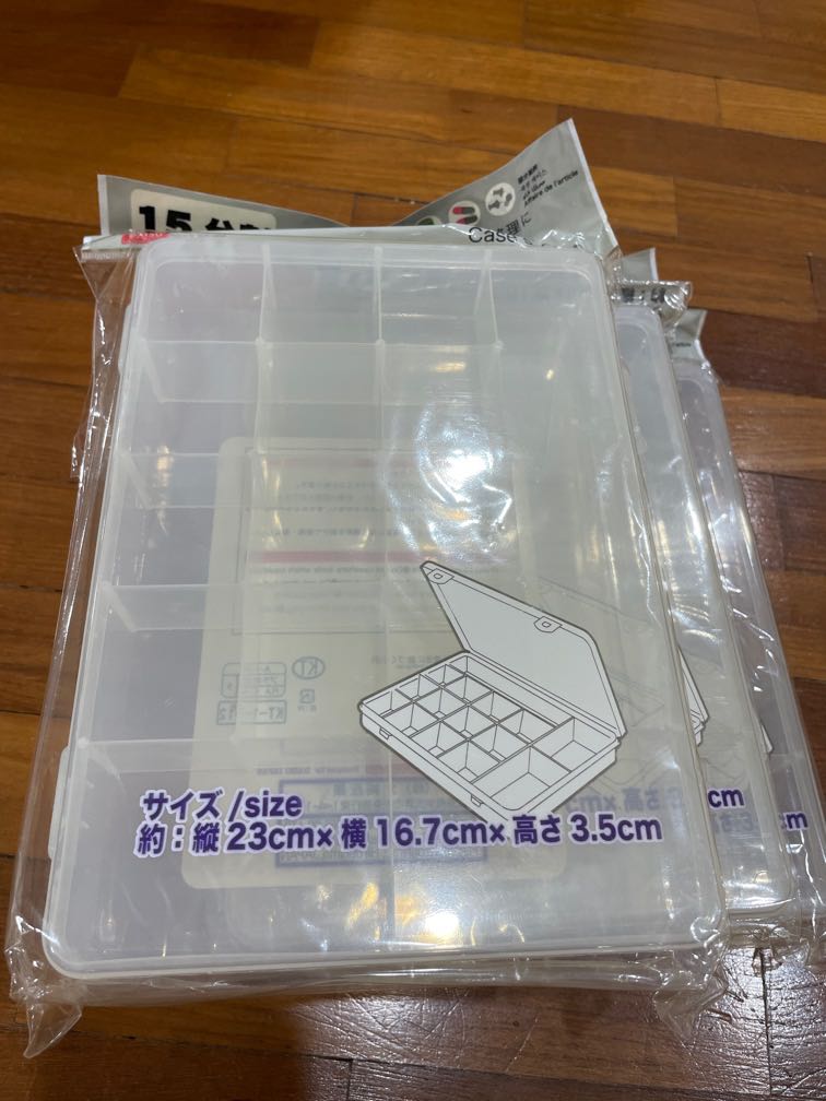 Daiso storage containers x3, Furniture & Home Living, Home Improvement