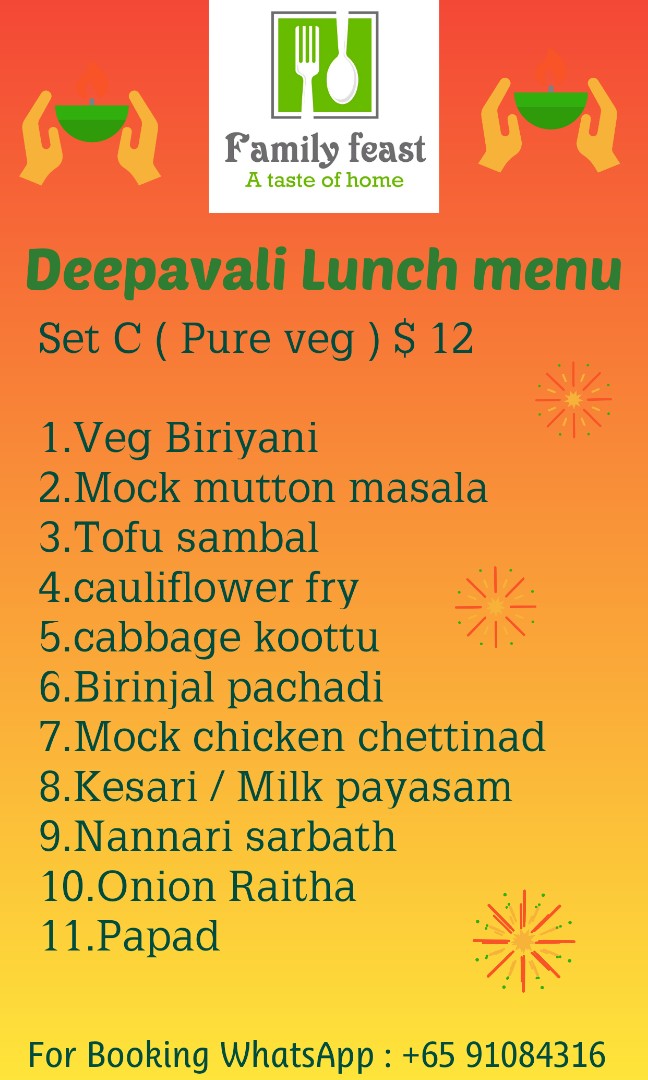diwali-lunch-menu-food-drinks-rice-noodles-on-carousell