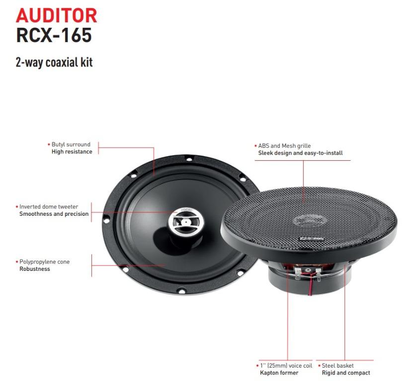 Focal Auditor RSE-165 Component and RCX-165 Coaxial Speakers, Car ...