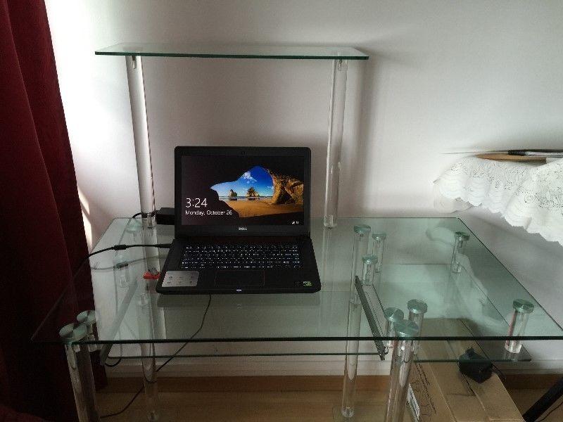 Glass Computer Table, Furniture & Home Living, Furniture, Tables & Sets ...