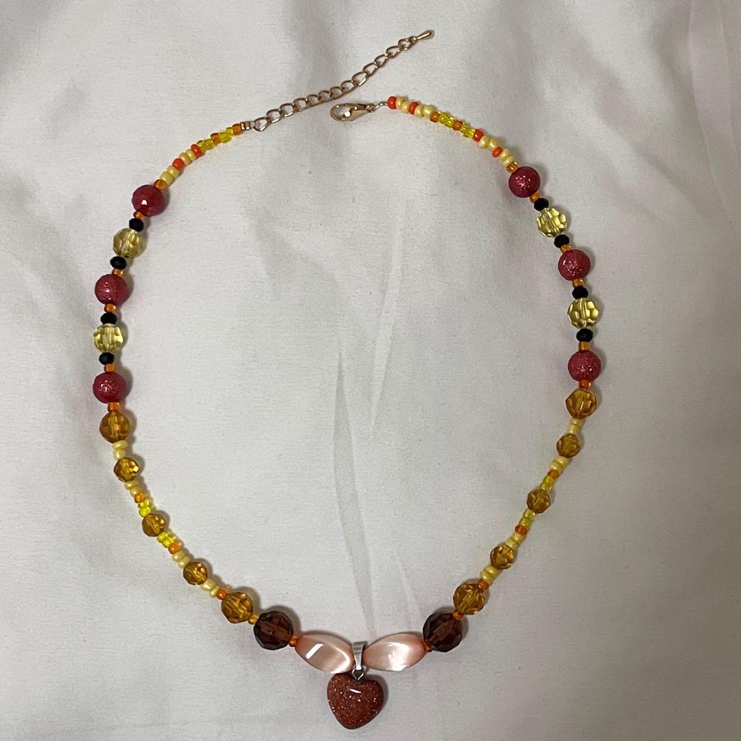 Gold sandstone necklace cheap