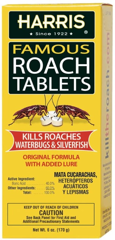 Harris Famous Roach Cockroach Tablet With Added Lure 6oz (145 Tablets ...