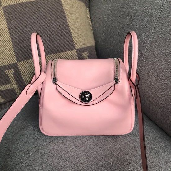💜💜💯Hermes lindy mini swift Sakura pink - like new, Luxury, Bags &  Wallets on Carousell