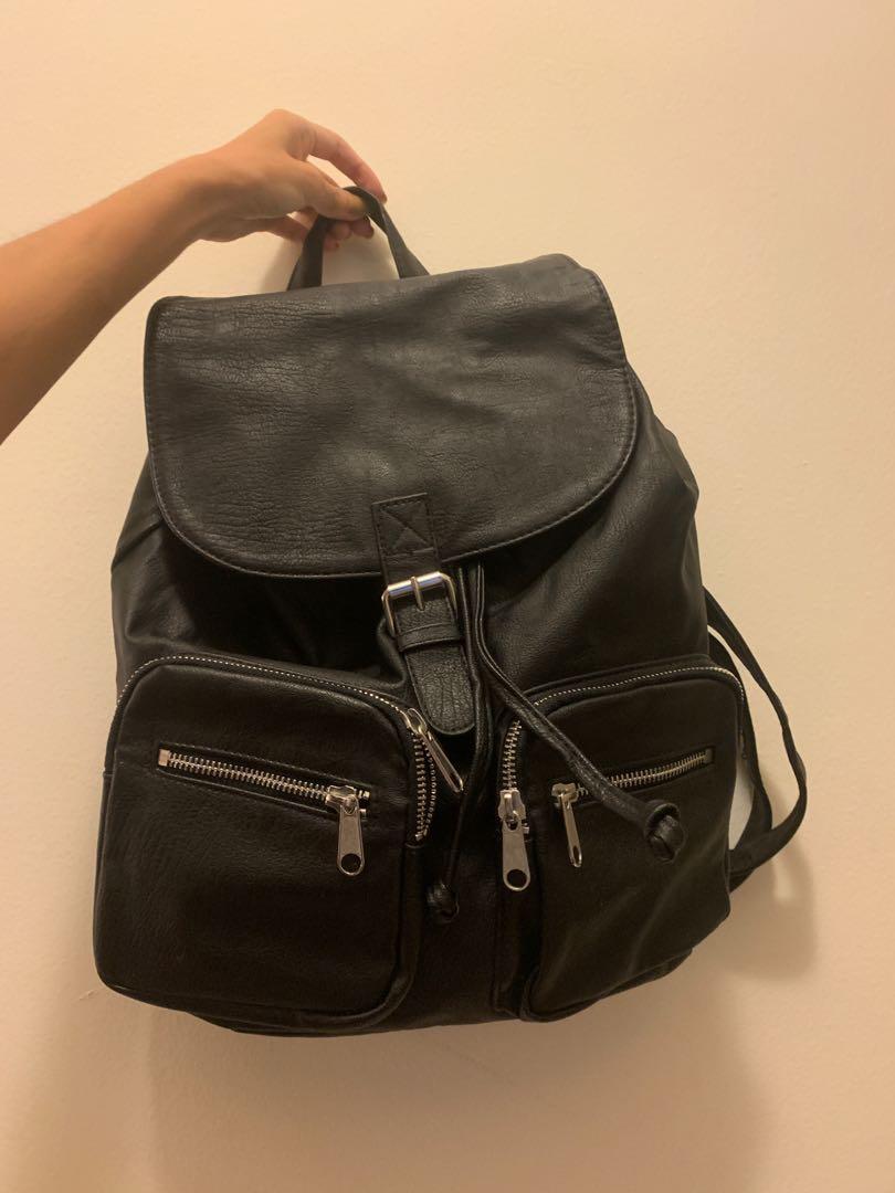 h&m leather backpack, Women's Fashion, Bags & Wallets, Backpacks on