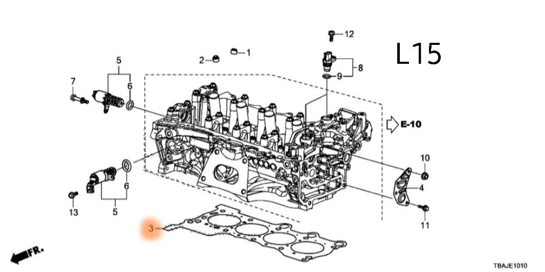 Honda K20/K24/B16/B18/B20/F20C/F22C/L15B/L15C Head Gasket, Car