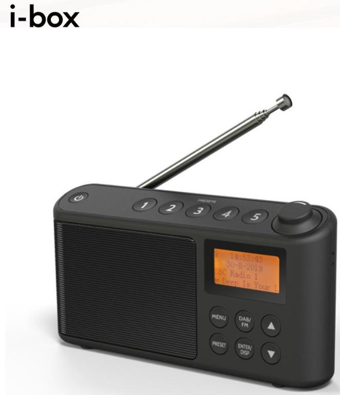 iBox Spectrum Premium Radio with DAB, DAB+ & FM Digital, Black, Audio ...