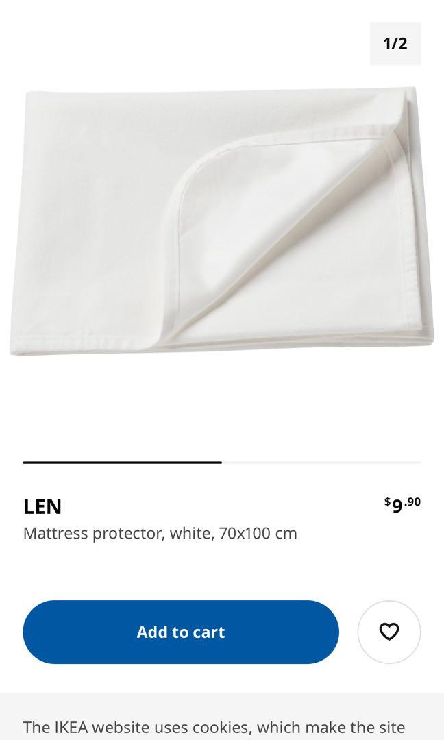 Ikea len mattress protector sales