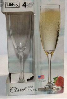 LIBBEY CLARET 4 Drinking Glasses ( 177ml)