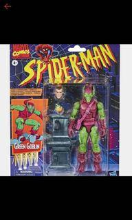 Looking for Marvel Legends vintage green goblin figure on card.
