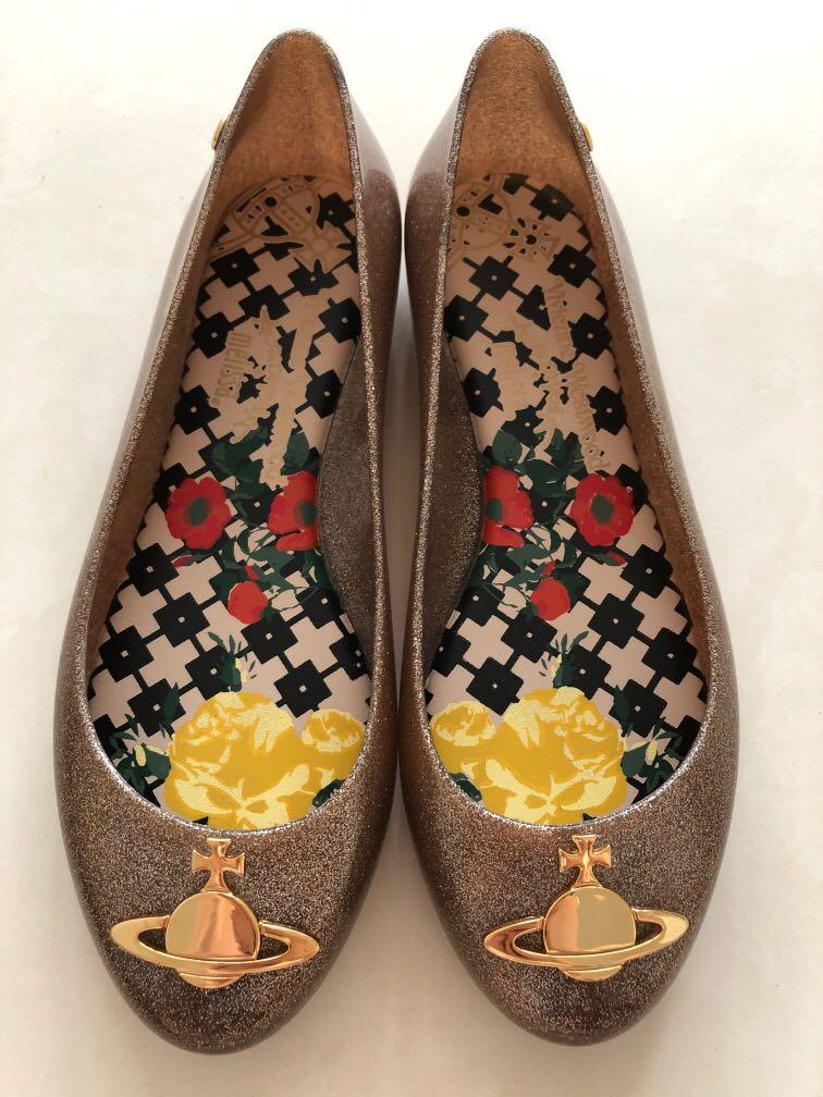 Melissa Vivienne Westwood Brown Glitter Women s Fashion Footwear