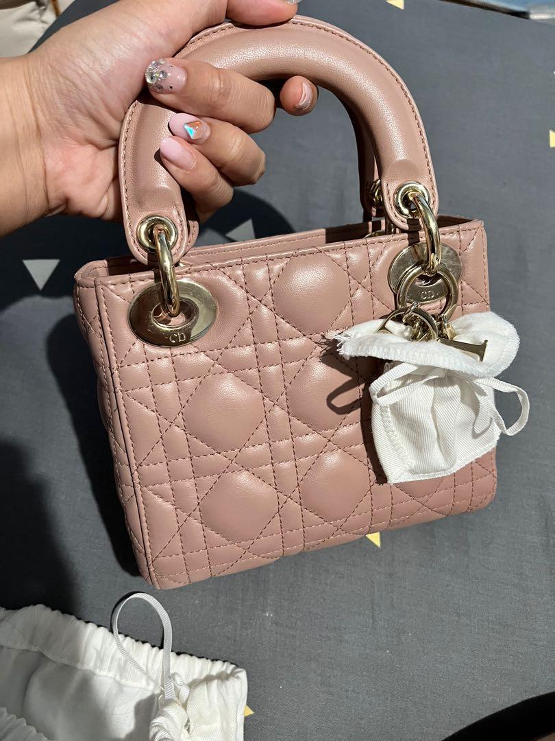 LADY DIOR MINI BLUSH PINK Luxury Bags  Wallets on Carousell