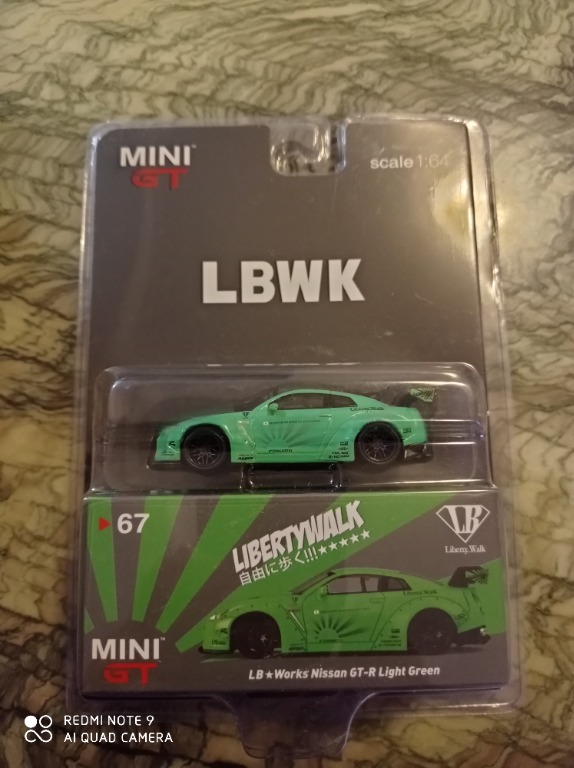 新品未開封 MINI GT LBWorks Nissan GT-R ライトグリーン right green