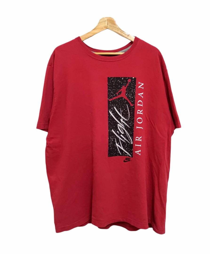 Nike Air Jordan Flight Red T Shirt XXL, Men's Fashion, Clothes, Tops on  Carousell