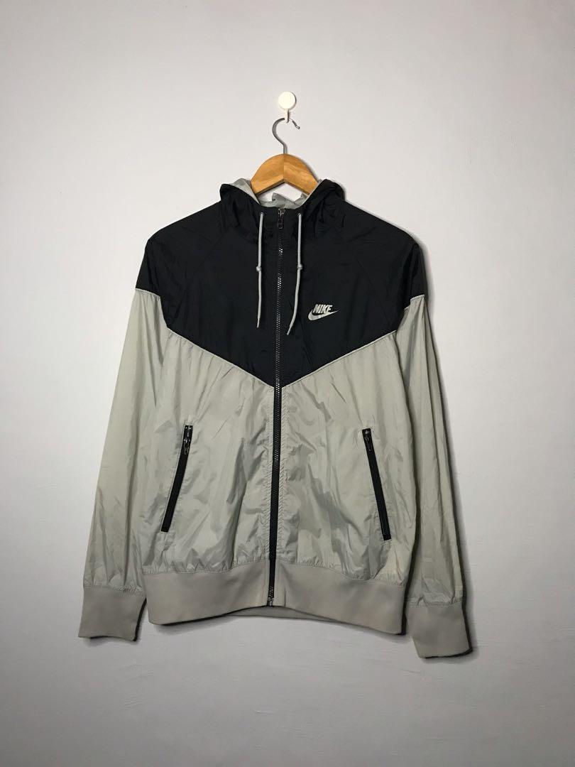 Black and cheap gray nike windbreaker