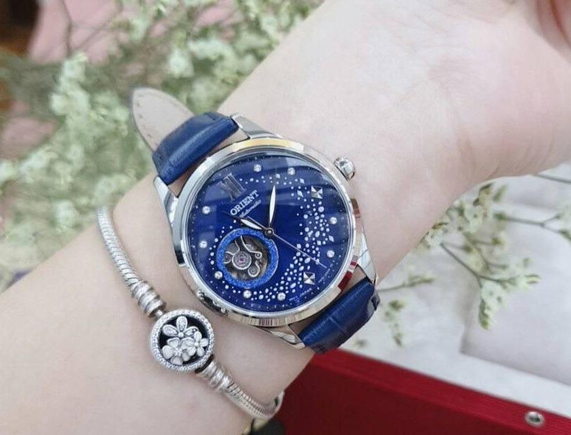 Orient RA AG0018L10B Mechanical Contemporary Blue Moon Swarovski
