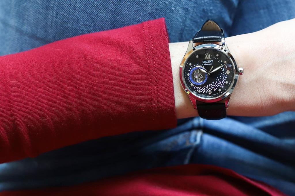 Orient RA AG0019B10B Mechanical Contemporary Blue Moon Swarovski