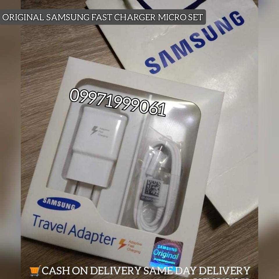 Original Samsung Fast Charger Micro Usb Set (Category: Chargers & Cables) located in Manila. Submitted by ziabebshoptique (Listing ID 1117627006, Image 1). Description: Looking for fast micro USB Charger? ✅Lowest price in market (Guaranteed original) ✅Cash On Delivery Available! For sale:650 pesos ORIGINAL Samsung charger set guaranteed fast charging set of cable and wall charger Compatible in all micro android type port: 👍Samsung 👍Oppo 👍Vivo 
