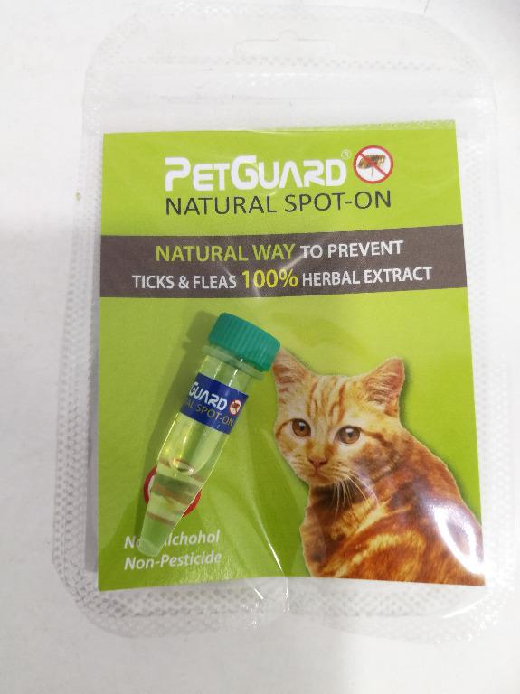 PetGuard Natural Spot-On Cat Dog Tick Flea Treatment Drip Ubat 