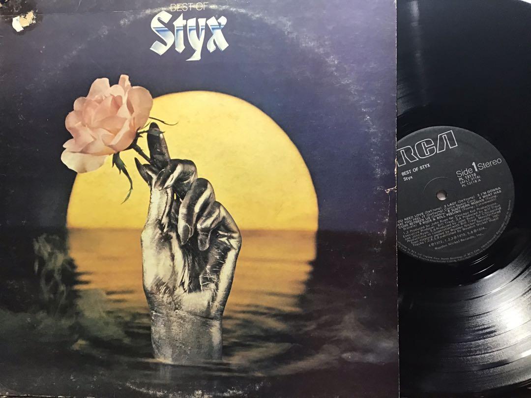 PIRING HITAM ANTIK Best of Styx OOP 1974 VINTAGE VINYL LP RECORD Anubis  Classic Rock
