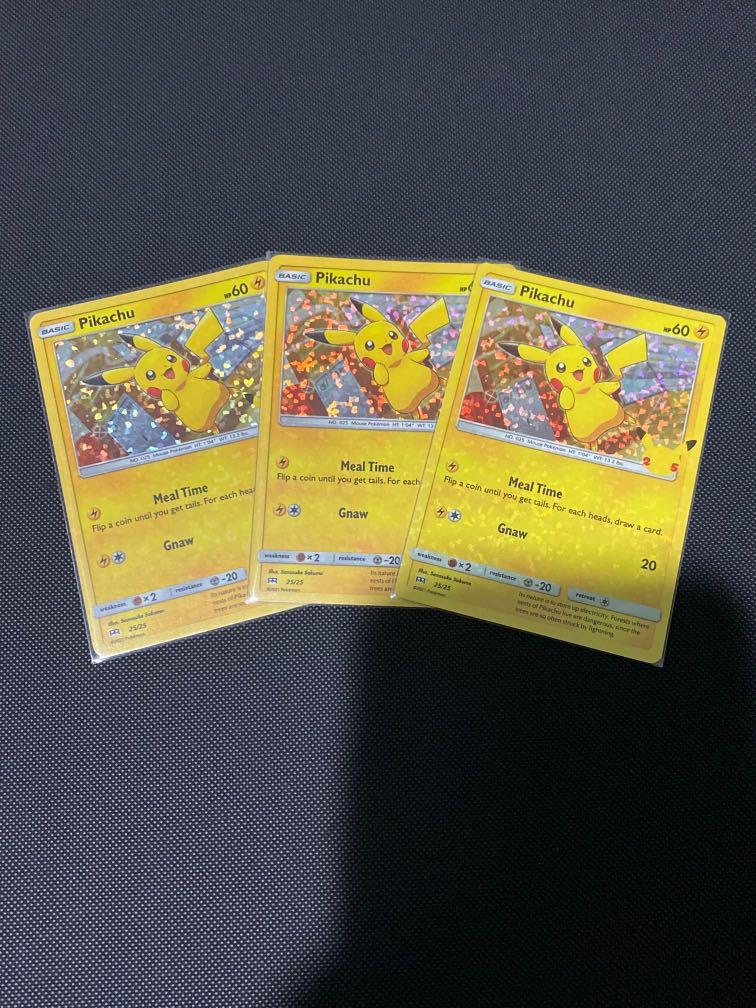 mcdonald's 25th anniversary pikachu holo