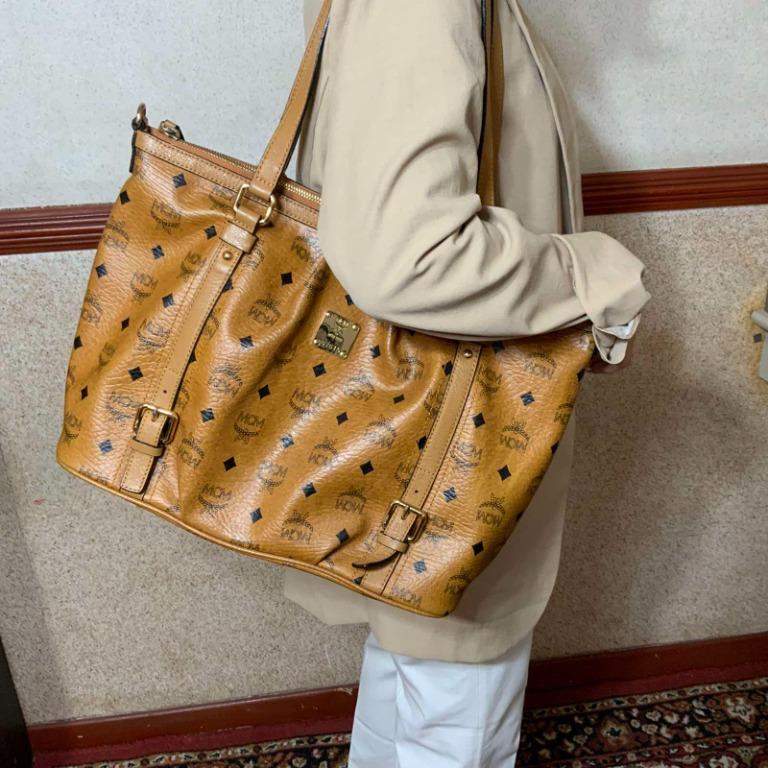 MCM papillon cognac bag, Luxury, Bags & Wallets on Carousell