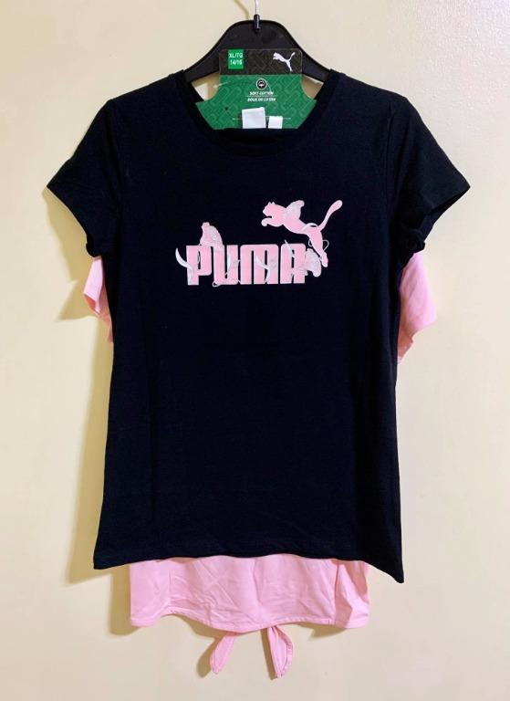 Puma pink black Shirts (kids) Tops, girl\'s Carousell & t-shirts, on Women\'s 2-pack Fashion