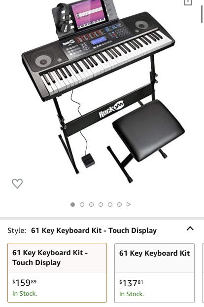 Rj761 61 key keyboard with midi store