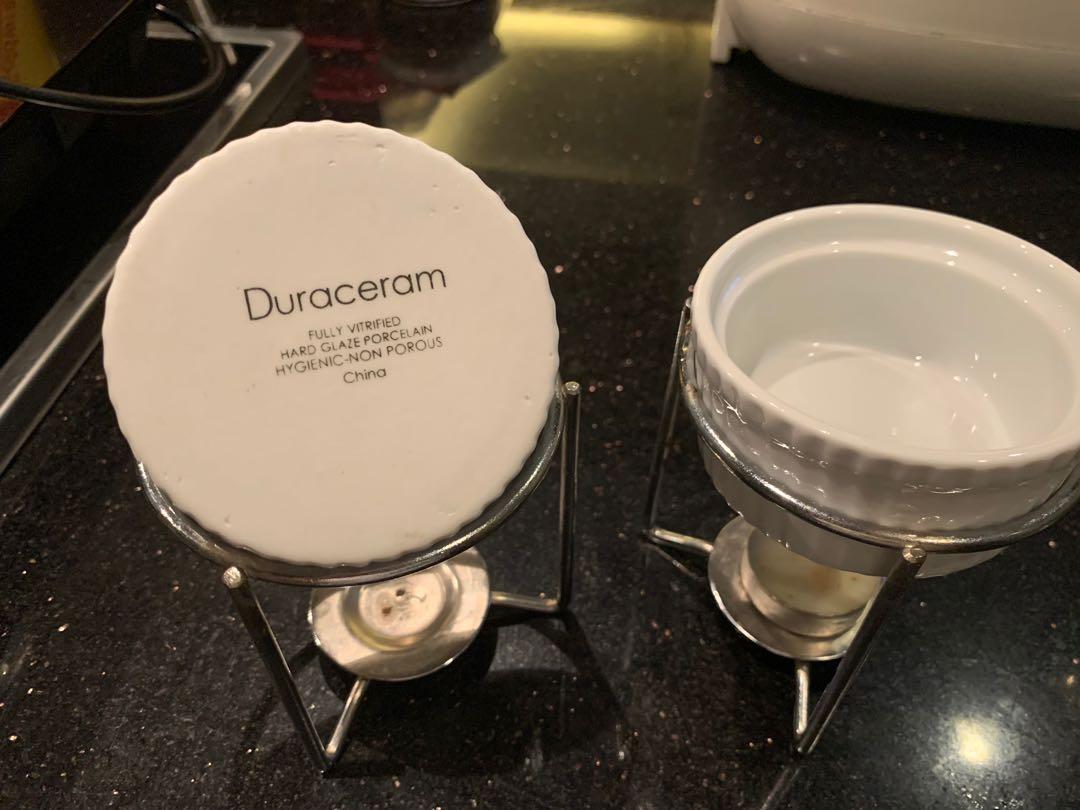 Sauce dish with candle heating stand (Category: Other Kitchenware & Tableware) located in Paranaque City. Submitted by puttouse (Listing ID 1117747018, Image 1). Description: 2 sets, p300/set.