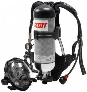 SCBA SET CARBON 45 MIN 2026372 SIGMA-2-VIS (TYPE 2) WITH VISION 3 MASK, Scott 2006641 CYL-FWC-1800