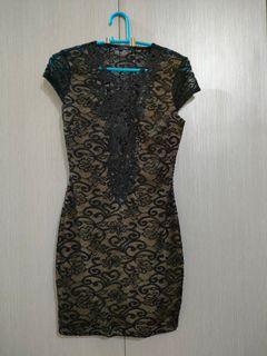 Semi see through cocktail dress
