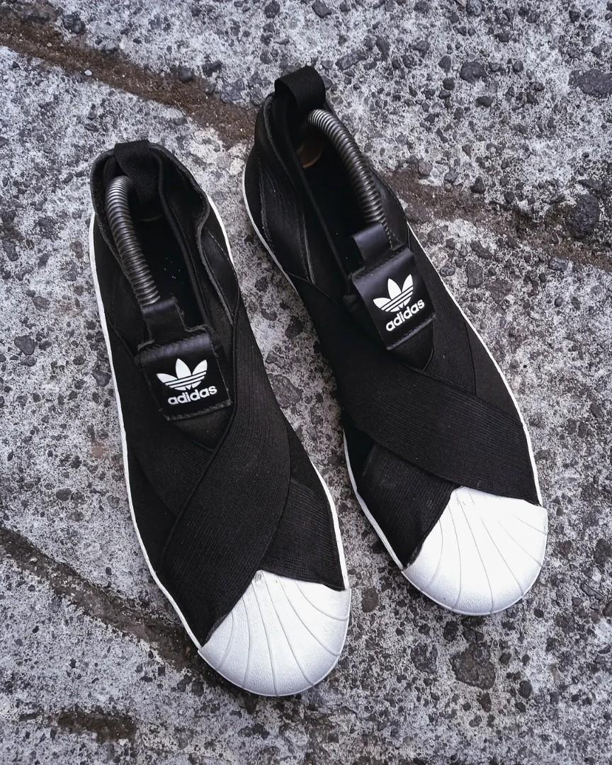 adidas shell toe slip on