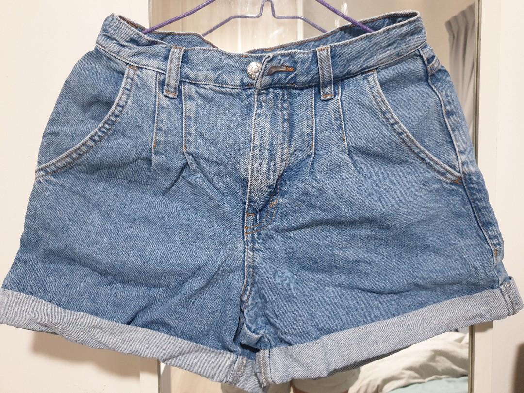 Topshop Balloon Fit Denim Shorts, Women 