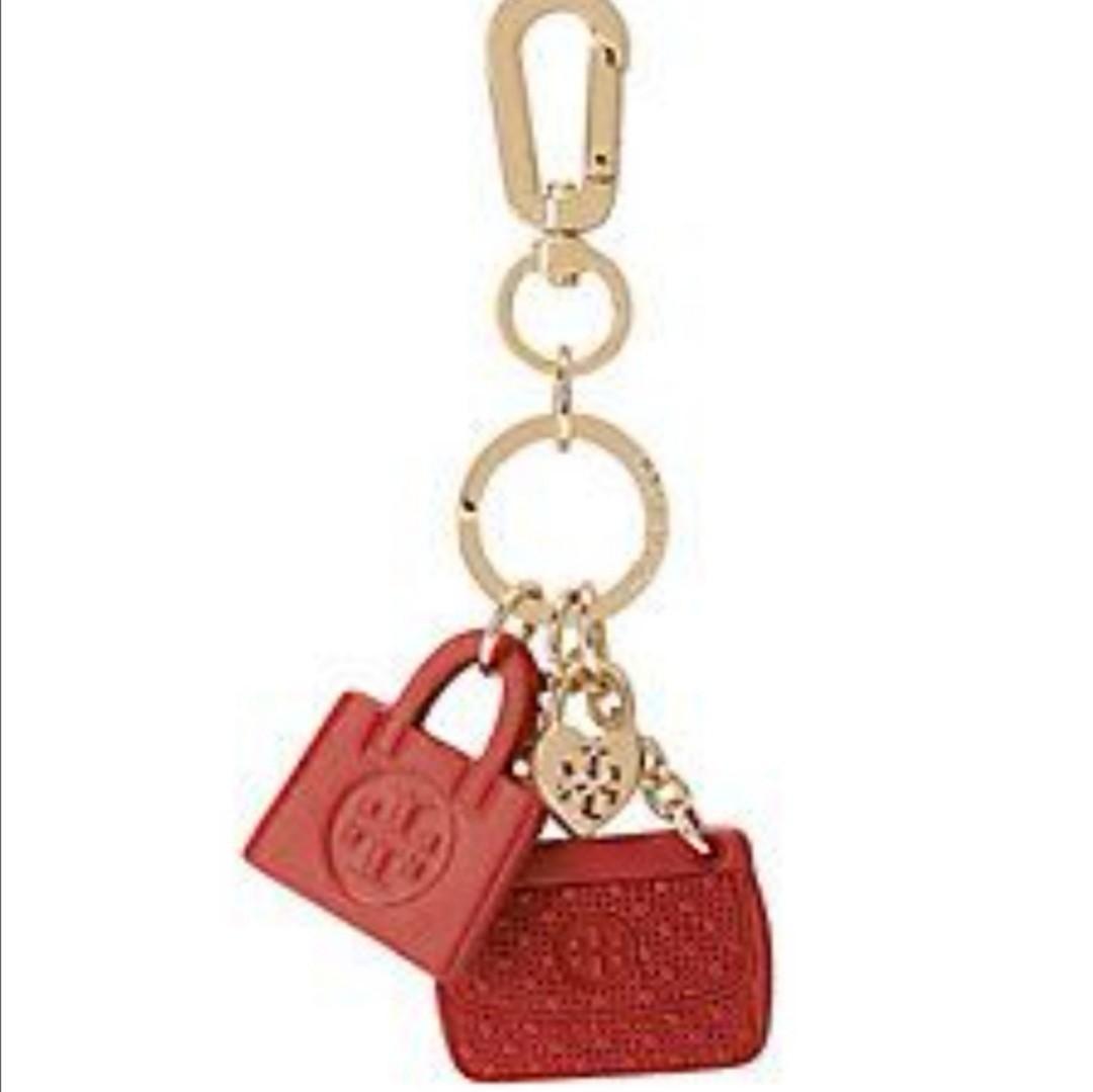 Tory Burch Mini Bag Leather Key Fob Women s Fashion Watches