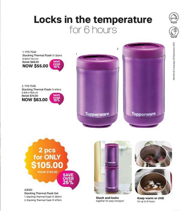 Kristie Tupperware - STACKING THERMAL FLASKS! Yes Yes Yes . a