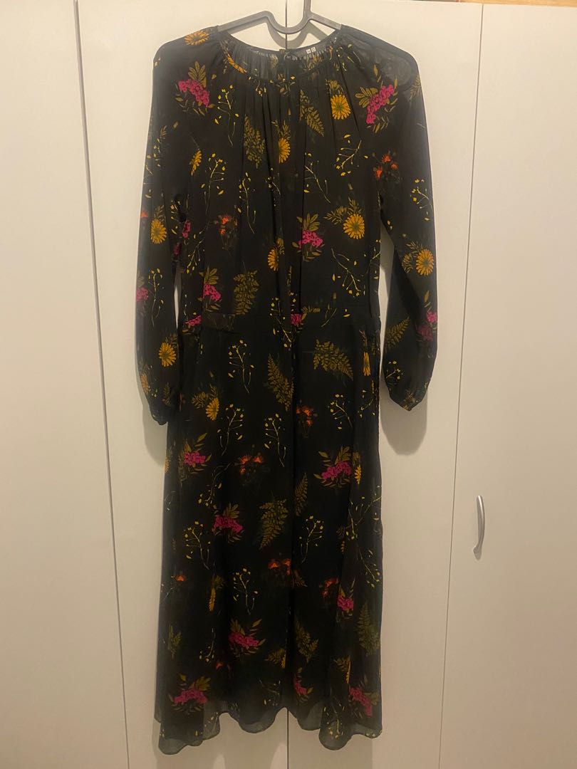 uniqlo chiffon dress