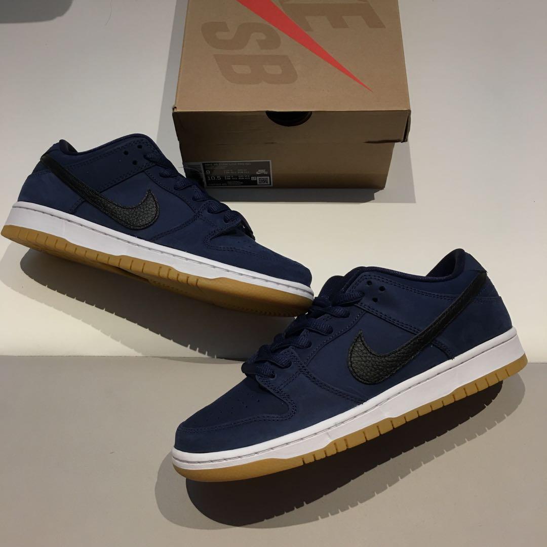 Us9 Nike dunk low pro Sb ISO Navy, 男裝, 鞋, 波鞋- Carousell