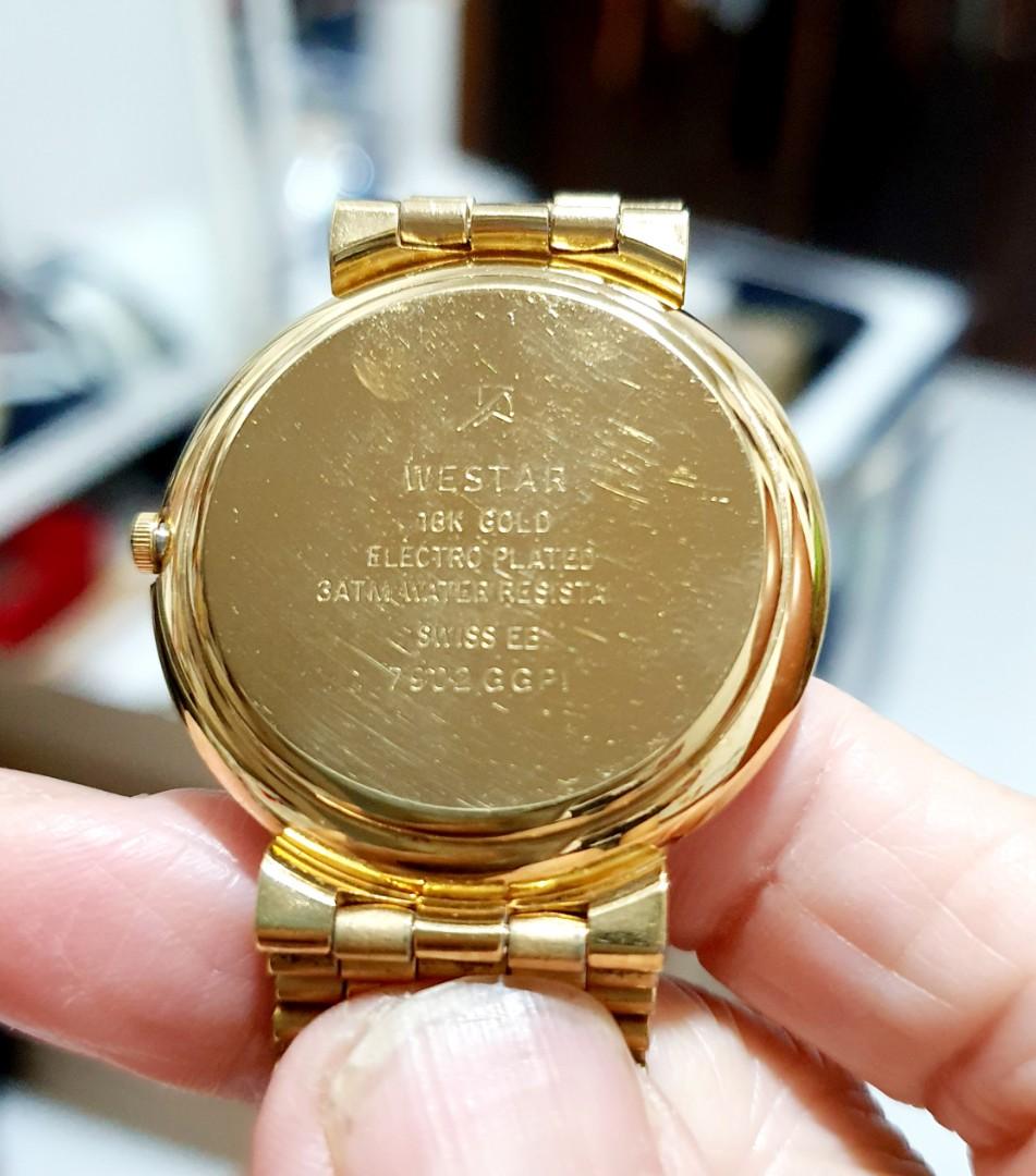 Westar 18k gold electroplated 3atm water resistant swiss eb shop