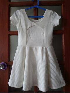 White above-knee Dress. Korean Design
