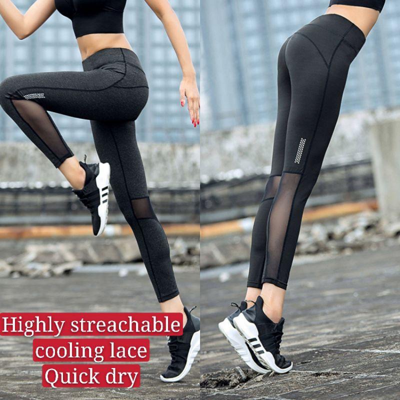 Women's leggings High waist hip lifting Yoga Fitness pants sports running  pants Ankle style, Women's Fashion, Activewear on Carousell