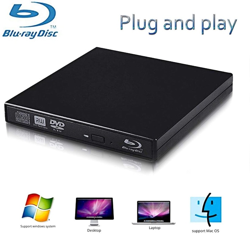 X4605 External Blu Ray Drives Portable Dvd Burner External Usb 2 0 Blu Ray Dvd Cd Drive Bd Rom High Speed Play Blu Ray Disc Cd Dvd Perfect Support Xp Win7 Win8 Win10 Linux System Black Audio Portable Music Players On Carousell
