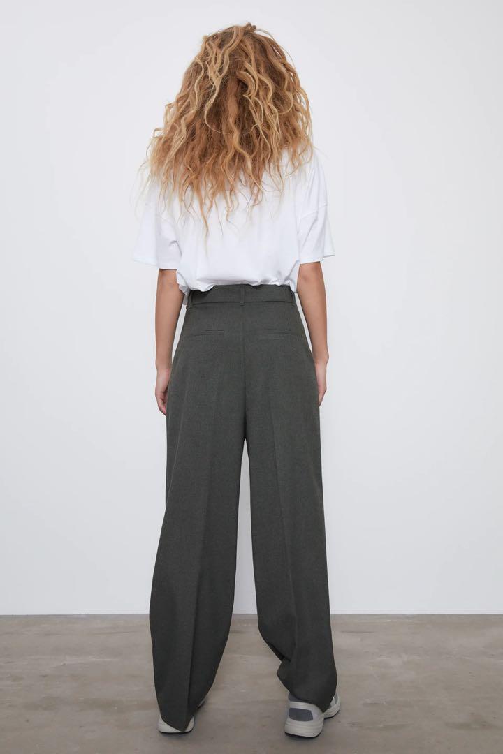 Zara Pleated Masculine Trousers, Women's Fashion, Bottoms, Other Bottoms on  Carousell