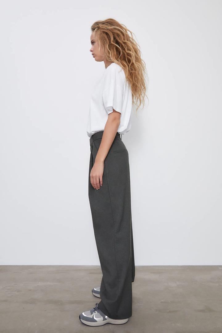 Zara Pleated Masculine Trousers, Women's Fashion, Bottoms, Other Bottoms on  Carousell