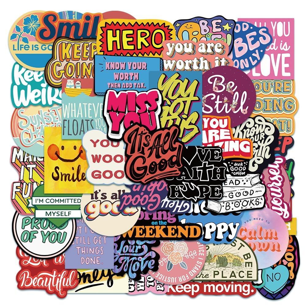 10/50pcs Love Reading Stickers Motivational Quote Stickers For