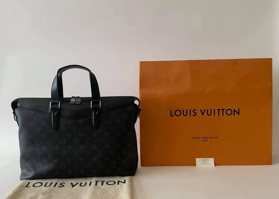 Louis Vuitton explorer M40566 briefcase business bag monogram eclipse,  Luxury, Bags & Wallets on Carousell